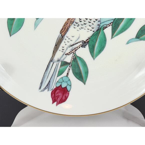 Satsuma Camelia & Thrush Gardens Of The Orient 7 1/2" Asian Plate Decor Japan - Picture 9 of 14